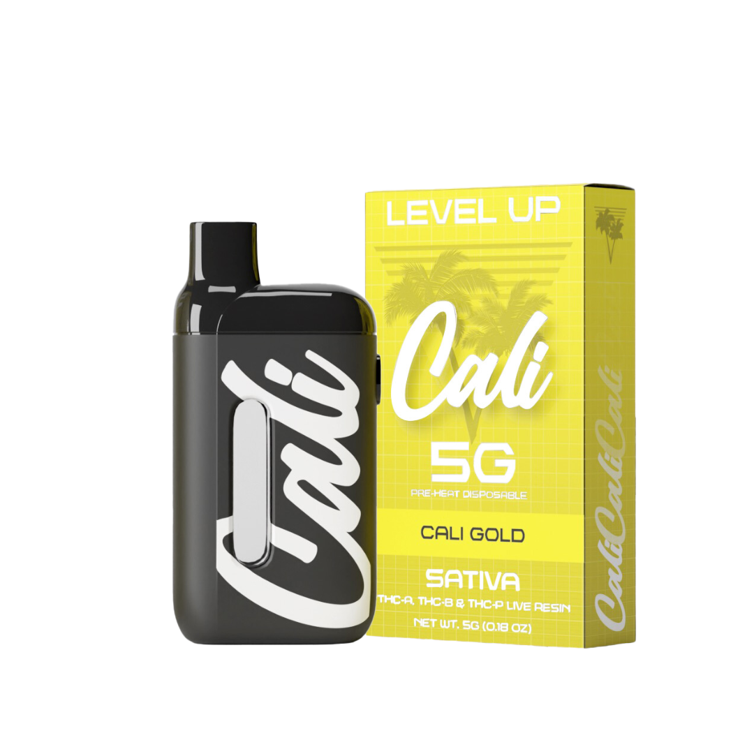 Cali Gold THCA Pre-Heat Disposable 5G – Level Up