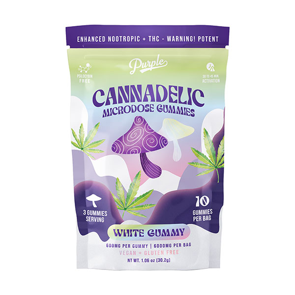 Purple Cannadelic Microdose Gummies | (10ct) 6000mg